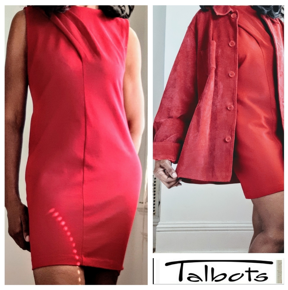 EUC - Talbots Raspberry-Colored Shift Dress